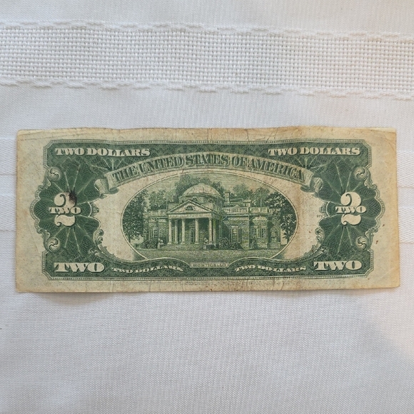 Vintage Rare Red Ink Two Dollar Bill 1928 G - Picture 2 of 8